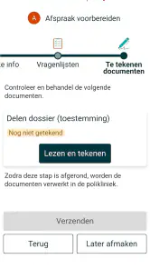 Mijn Dossier Amsterdam UMC screenshot