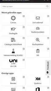 Mijn UvA screenshot