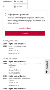 Mijn UvA screenshot