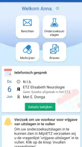 MijnETZ screenshot
