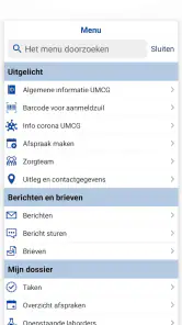 mijnUMCG screenshot
