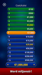 Miljonair Trivia 2025 Quiz screenshot