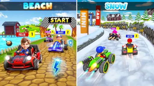 Mini Car Racing - Auto spel screenshot