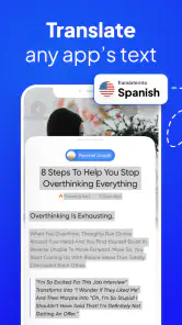 Mobiele schermvertaler-app screenshot