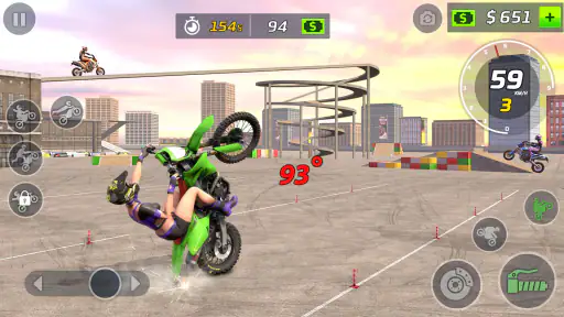 motor stunt wheelie spel screenshot