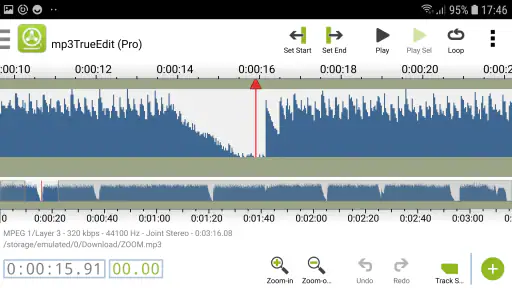mp3TrueEdit touch Audio Editor screenshot