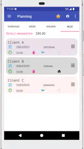 Nagel organisator screenshot