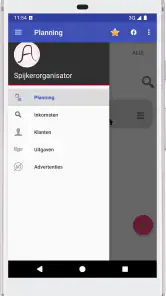 Nagel organisator screenshot