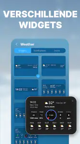 Nauwkeurig weer. Radar, widget screenshot