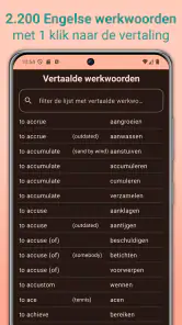 Nederlandse Werkwoorden screenshot