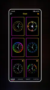 Neon Clock Wallpaper screenshot
