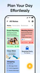 Notities: kleur kladblok app screenshot
