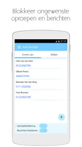 Nummer en SMS blokkeren app screenshot