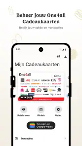 One4all cadeaukaarten screenshot