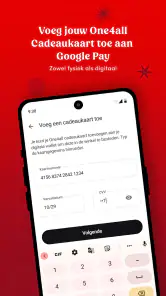 One4all cadeaukaarten screenshot