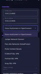 OpenConnect screenshot