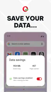 Opera Mini webbrowser screenshot
