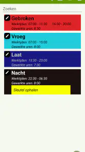 Ploegen werk agenda - FlexR screenshot