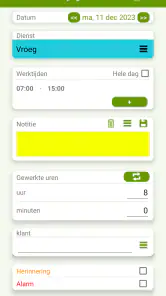Ploegen werk agenda - FlexR screenshot
