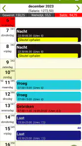 PloegenDienst agenda (FlexR) screenshot