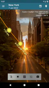 Positie van de zon screenshot