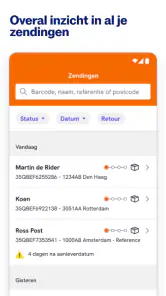 PostNL Zakelijk screenshot