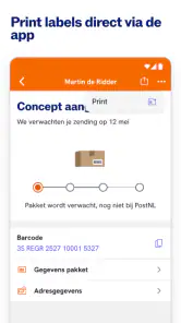 PostNL Zakelijk screenshot