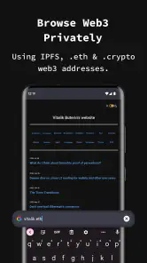Privé browser app screenshot