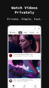 Privé browser app screenshot