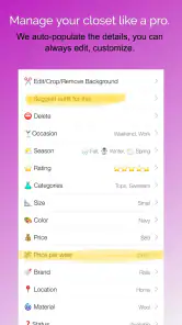 Pureple AI Outfit Planner screenshot