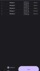 QR Attendance control Admin screenshot