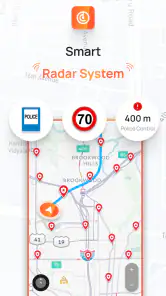 Radar, hud, snelheidscamera screenshot