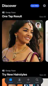Reface: Face swap, AI Art tool screenshot