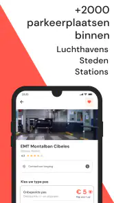 Reservering parkeren Parclick screenshot