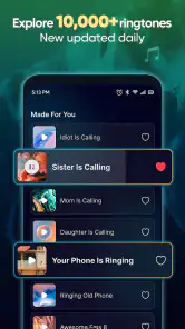 Ringtone App voor Android screenshot