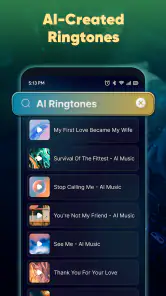 Ringtone App voor Android screenshot