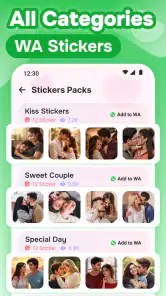Romantic Love Stickers for WA screenshot