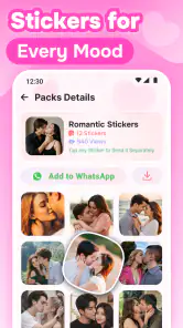 Romantic Love Stickers for WA screenshot