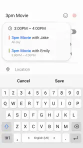 Samsung Agenda screenshot