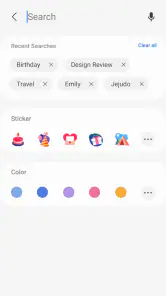 Samsung Agenda screenshot