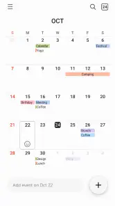 Samsung Agenda screenshot