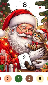 Santa Color By Number Games screenshot