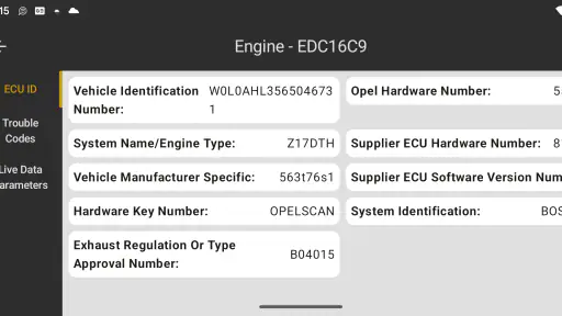 ScanMyOpelCAN screenshot