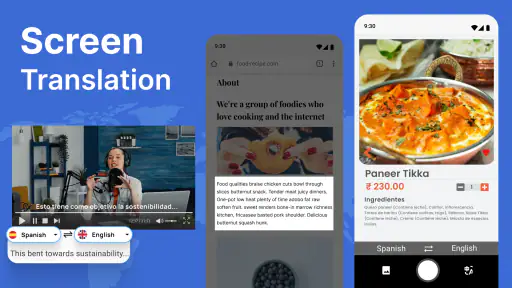 Schermvertaling screenshot