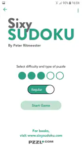 Sixy Sudoku screenshot