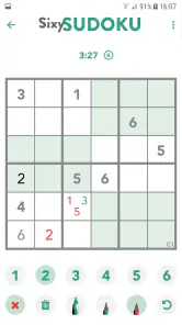Sixy Sudoku screenshot