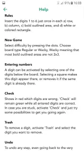 Sixy Sudoku screenshot