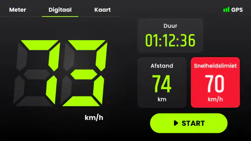 Snelheidsmeter & afstandsmeter screenshot