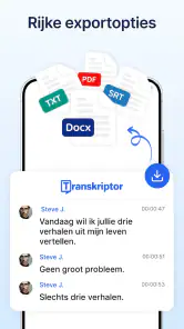 Spraak naar Tekst Transcribeer screenshot