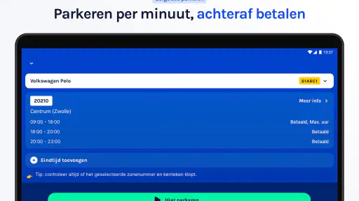 Stadsparkeren - Parkeer app screenshot